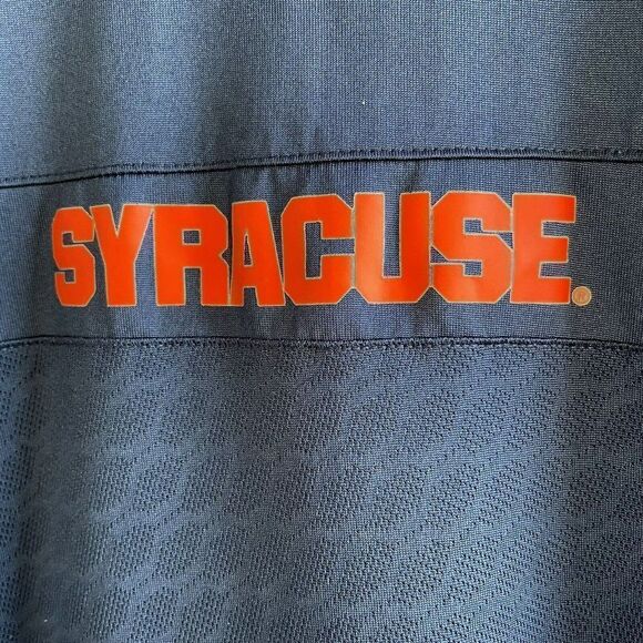 Nike Dri-Fit Syracuse‎ Polo Shirt Navy Orange Size Small - Picture 3 of 5